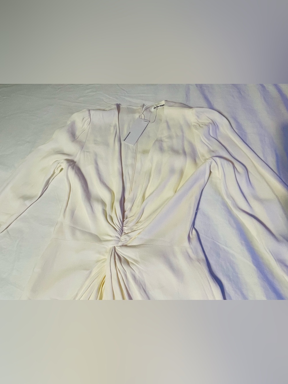 NWT-Reformation Gatsby Wedding Dress in Ivory- Size 6 - Picture 7 of 14
